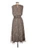 MSK 100% Polyester Polka Dots Brown Casual Dress Size 12 - photo 2