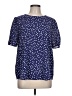 Papermoon 100% Polyester Stars Blue Short Sleeve Blouse Size L - photo 1