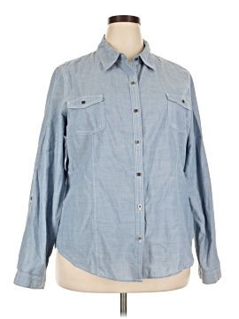 Faded Glory Long Sleeve Button Down Shirt