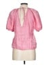 J.Crew 100% Linen Pink Short Sleeve Blouse Size 10 - photo 1