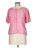 J.Crew 100% Linen Pink Short Sleeve Blouse Size 10 - photo 2