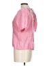 J.Crew 100% Linen Pink Short Sleeve Blouse Size 10 - photo 4