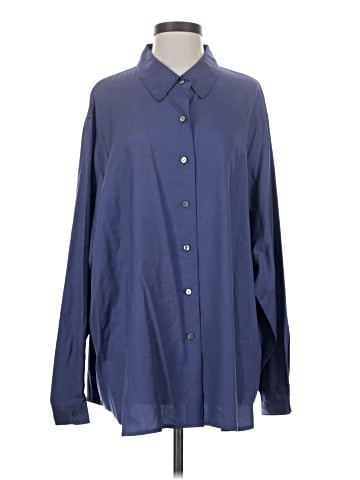 Lands' End Long Sleeve Silk Top (view 1)