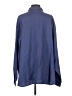 Lands' End 100% Silk Solid Blue Long Sleeve Silk Top Size 26R - photo 2