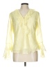 DressBarn 100% Polyester Yellow Long Sleeve Blouse Size L - photo 1
