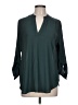 Lush 100% Polyester Teal 3/4 Sleeve Blouse Size L - photo 1