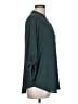 Lush 100% Polyester Teal 3/4 Sleeve Blouse Size L - photo 4