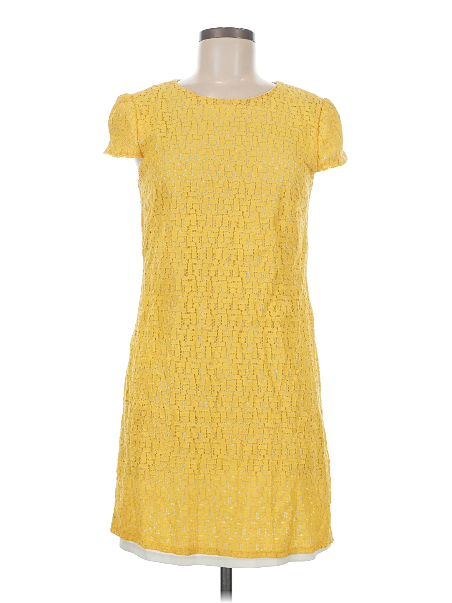zara yellow lace dress ZARA. Ts Hibuy market It features a round neckline and a small opening with a button closure at the back. Maxi Dress Zara Yellow Lace