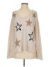 Miracle 100% Polyester Stars Tan Pullover Sweater Size XS - photo 1
