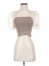 MIOU MUSE Ivory Short Sleeve Top Size S - photo 1