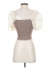 MIOU MUSE Ivory Short Sleeve Top Size S - photo 2