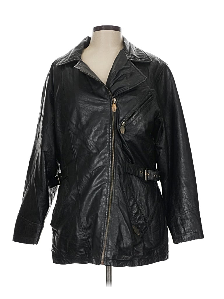 Click to view more detailed imagery on our partner's website Pre-owned Assorted Brands Leather Jacket In Black