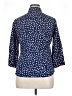 Foxcroft Polka Dots Blue 3/4 Sleeve Button-Down Shirt Size 16 (petite) - photo 2