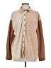 Fun2Fun 100% Polyester Color Block Brown Long Sleeve Blouse Size M - photo 1