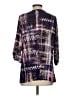N Touch Purple 3/4 Sleeve Blouse Size S - photo 2