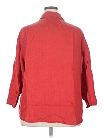 Lauren by Ralph Lauren 3/4 Sleeve Button-Down Shirt (view 2)