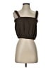 Line & Dot Brown Sleeveless Blouse Size XS - photo 1