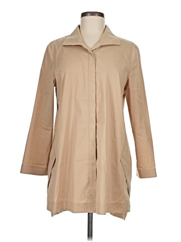 Lafayette 148 New York 3/4 Sleeve Button-Down Shirt (view 1)