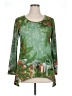 Live and Let Live Green Long Sleeve Blouse Size 1X - photo 1