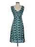 Boden Print Teal Cocktail Dress Size 4 (petite) - photo 2