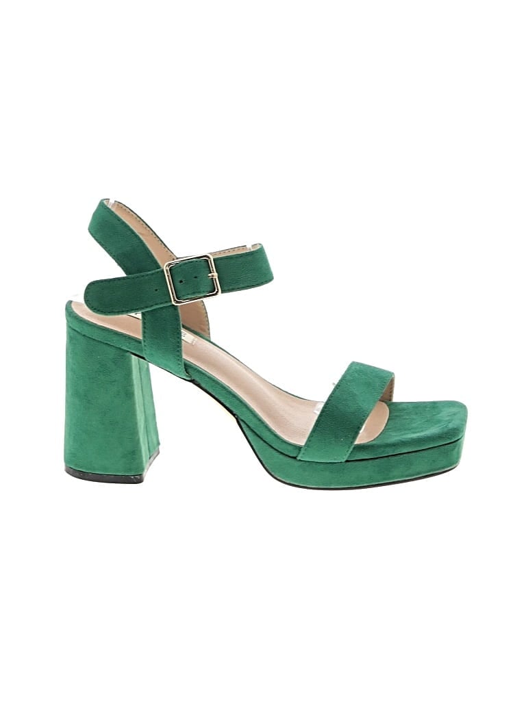 Pre-owned Assorted Brands Sandals In Green