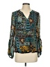 Nanette Lepore 100% Polyester Teal Long Sleeve Blouse Size S - photo 1