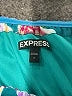 Express 100% Polyester Tropical Teal Cocktail Dress Size 2 - photo 7