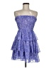 Moda International 100% Polyester Paisley Blue Cocktail Dress Size M - photo 1