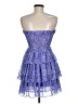 Moda International 100% Polyester Paisley Blue Cocktail Dress Size M - photo 2