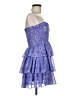 Moda International 100% Polyester Paisley Blue Cocktail Dress Size M - photo 4