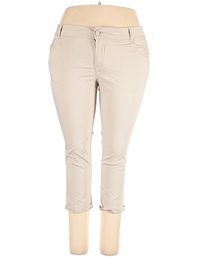 Pre-owned Lane Bryant Khaki Pant In Tan
