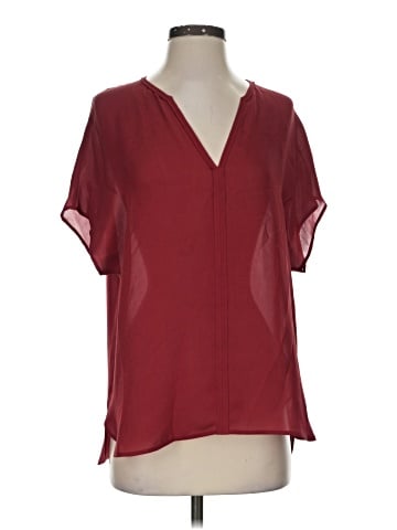 Vince. Short Sleeve Silk Top (view 1)