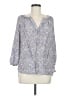 Max Studio 100% Silk Blue 3/4 Sleeve Silk Top Size M - photo 1
