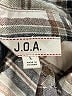 JOA 100% Cotton Plaid Tan Long Sleeve Button-Down Shirt Size L - photo 7
