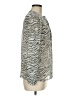 Seven7 100% Polyester Animal Print Silver Long Sleeve Blouse Size M - photo 4