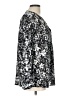 Counterparts 100% Polyester Black Silver Long Sleeve Blouse Size L - photo 4