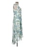 Chaps 100% Polyester Floral Blue Cocktail Dress Size 6 - photo 4