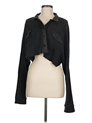 Blue Velvet Long Sleeve Blouse (view 1)