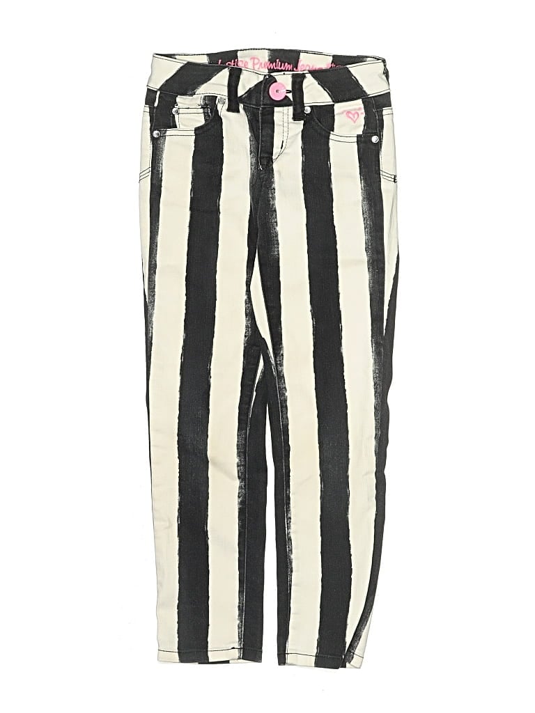 Pre-owned Justice Kids' Jeans In Ivory