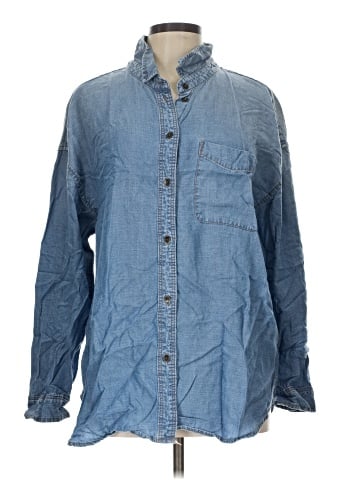 American Eagle Outfitters Long Sleeve Button-Down Shirt (view 1)