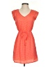 Bebop 100% Polyester Polka Dots Orange Casual Dress Size XS - photo 1