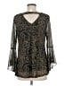 Sara Michelle Black 3/4 Sleeve Blouse Size M - photo 2
