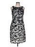 Connected Apparel Graphic Black Cocktail Dress Size 10 - photo 1