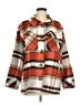 Kensie 100% Polyester Plaid Orange Coat Size M - photo 1