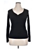 Three Dots Black Long Sleeve Top Size XL - photo 1