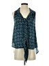 Halogen 100% Polyester Teal Sleeveless Blouse Size S - photo 1