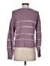CAbi 100% Cotton Stripes Purple Pullover Sweater Size S - photo 2