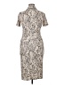 River Island Animal Print Tan Cocktail Dress Size 14 - photo 2