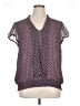 Apt. 9 100% Polyester Burgundy Short Sleeve Blouse Size XL - photo 1
