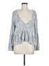 Altar'd State Silver Long Sleeve Blouse Size M - photo 1